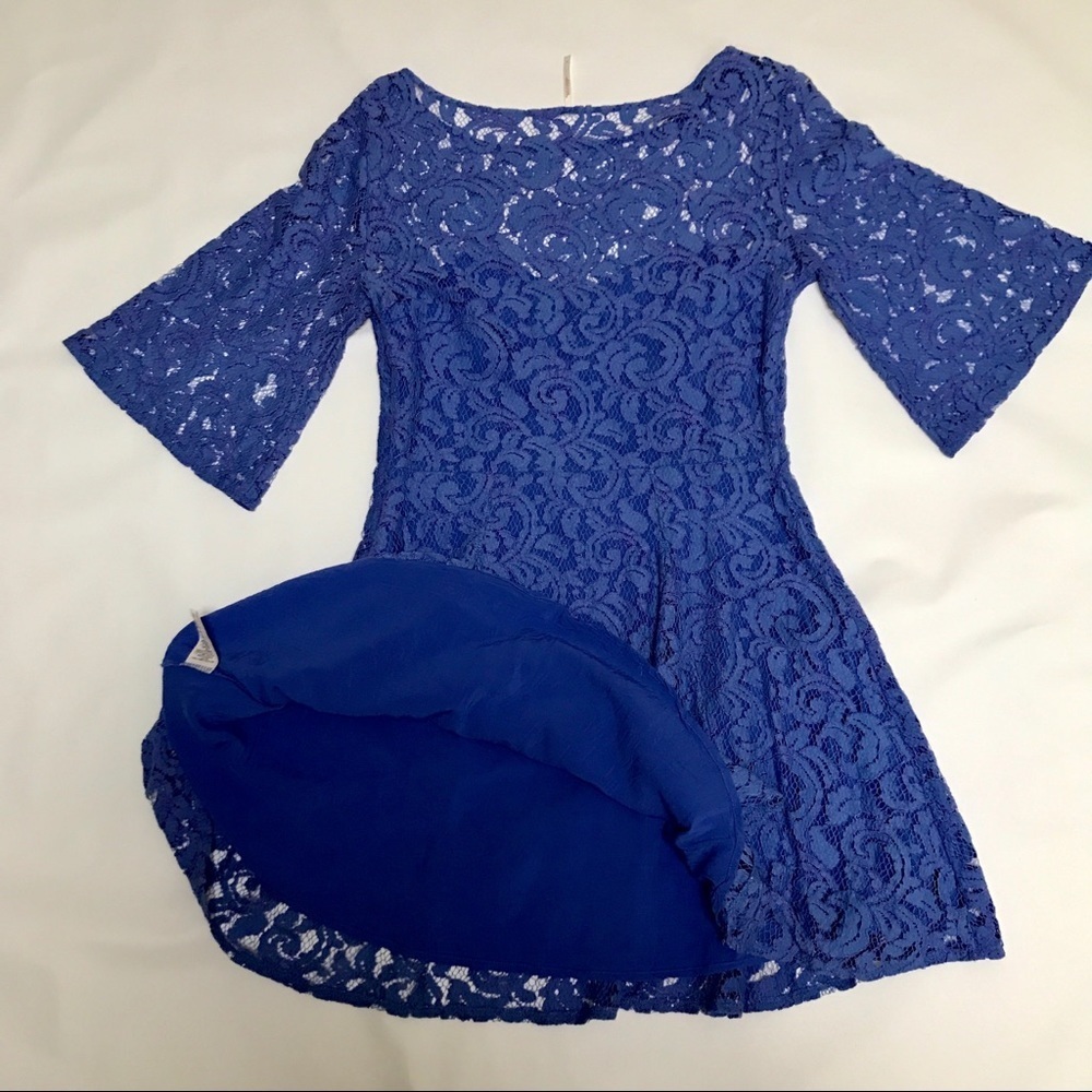 Blue lace Free People dress​ - Picture 2 of 4